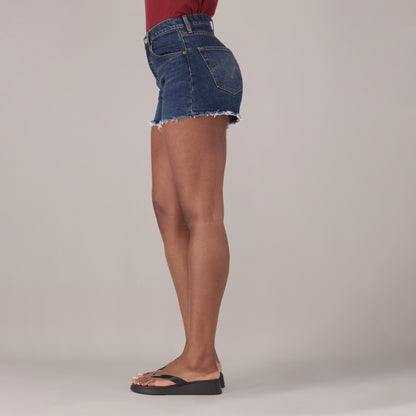 LEVI'S® WOMEN'S 501® CURVE SHORTS - DARK INDIGO - WORN IN