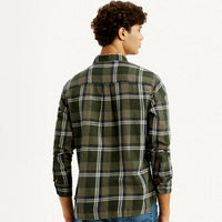 LEVI'S®MEN'S CHECKERED MULTI COLOR SLIM FIT LINEN SHIRT - MULTI COLOUR
