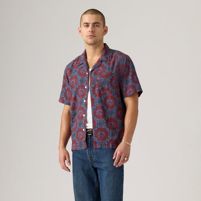 LEVI'S® MEN'S SHORT-SLEEVE SUNSET STANDARD CAMP SHIRT - MULTI COLOUR