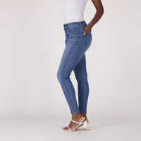 LEVI'S® WOMEN'S 720 HIGH-RISE SUPER SKINNY JEANS - MED INDIGO - WORN IN