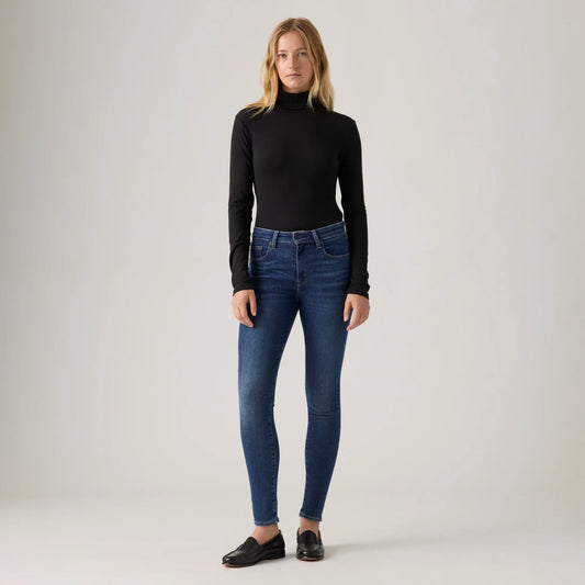 LEVI’S® WOMEN'S 721 HIGH-RISE SKINNY JEANS - DARK INDIGO - WORN IN