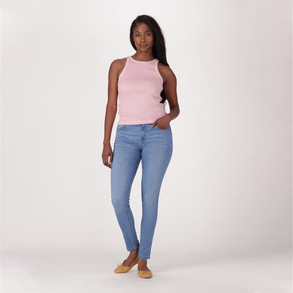 LEVI'S® WOMEN'S CURVY HIGH-RISE SUPER SKINNY  - MED INDIGO - WORN IN