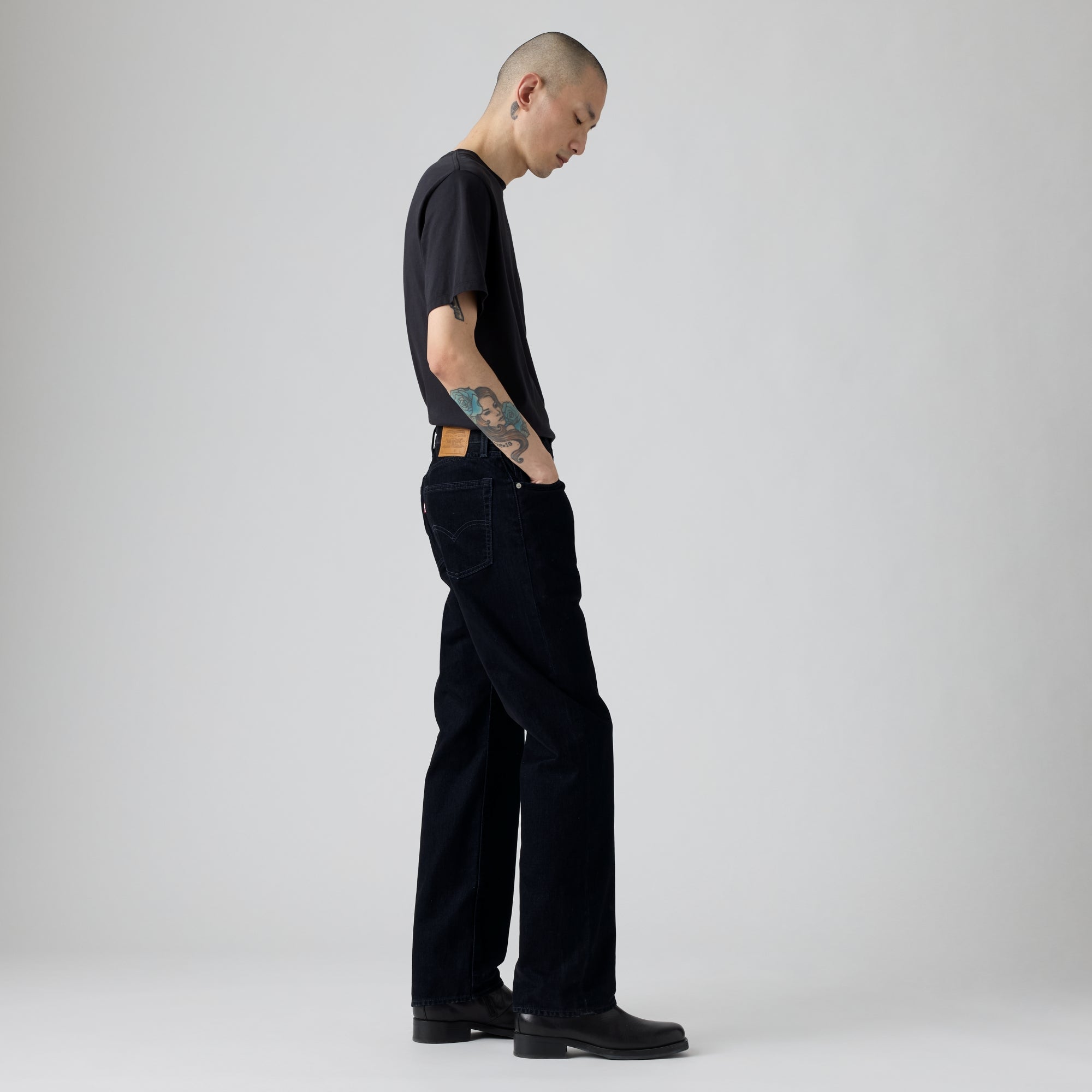 LEVI'S® MEN'S 555™ RELAXED STRAIGHT JEANS - DARK INDIGO - FLAT FINISH
