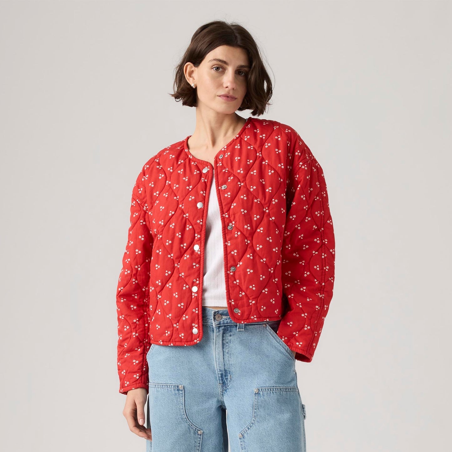 LEVI'S® WOMEN'S JOSIE QUILTED LINER JACKET - RED