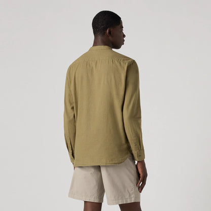LEVI'S® MEN'S BANDED COLLAR 1 POCKET SHIRT - GREEN