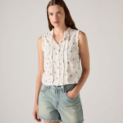 LEVI'S® WOMEN'S SHELBY SLEEVELESS SLIM BLOUSE - MULTI-COLOR