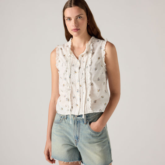 LEVI'S® WOMEN'S SHELBY SLEEVELESS SLIM BLOUSE - MULTI-COLOR