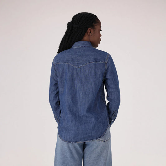 LEVI'S® WOMEN'S ICONIC WESTERN SHIRT - DARK INDIGO - FLAT FINISH