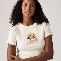 LEVI'S® WOMEN'S GRAPHIC ESSENTIAL SPORTY TEE - WHITE