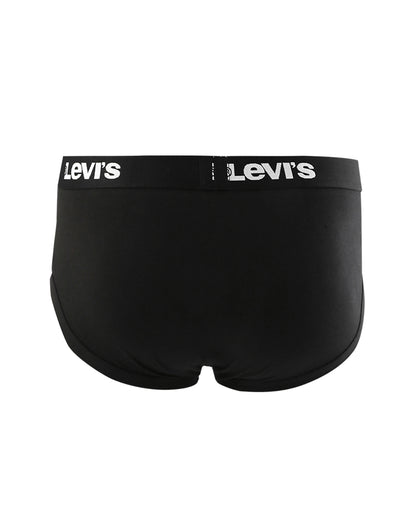 LEVI'S® MEN'S SOLID LOGO BRIEFS (2 PACK) - DARK INDIGO - FLAT FINISH