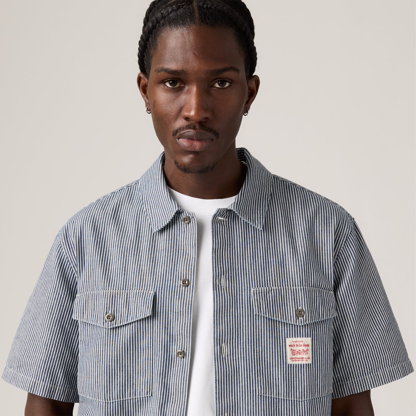 LEVI'S® MEN'S SHORT-SLEEVE WORKER SHIRT - MULTI COLOUR