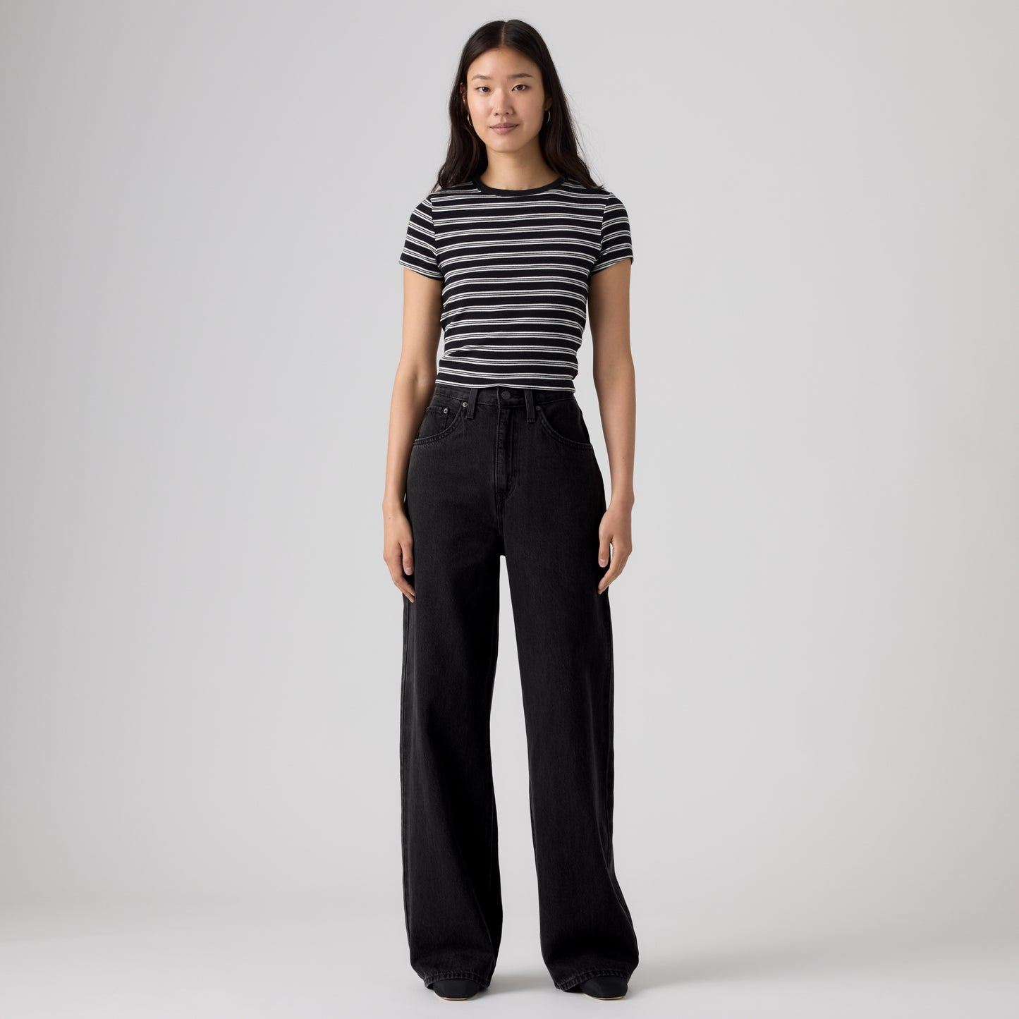 LEVI'S® WOMEN'S CINCH BAGGY JEANS - BLACK