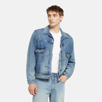 LEVI'S® MEN'S TYPE II TRUCKER JACKET - MED INDIGO - WORN IN