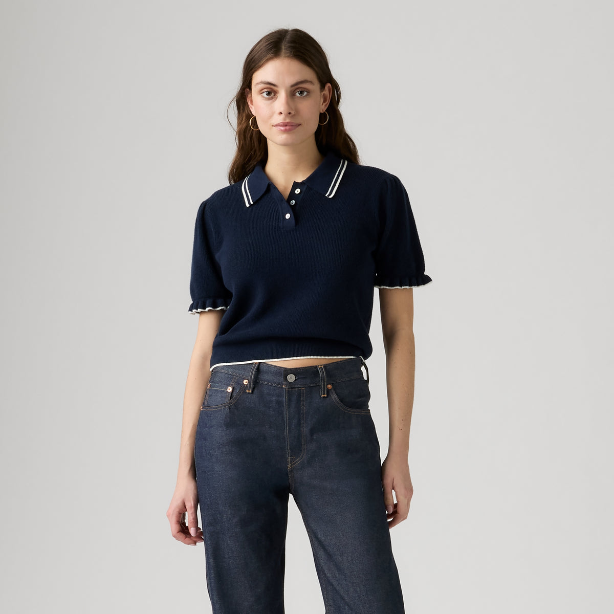 LEVI'S® WOMEN'S SUPERSOFT SUMMER SHORT-SLEEVE POLO - BLUE