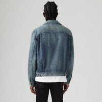 LEVI'S® MEN'S TYPE II TRUCKER JACKET - MED INDIGO - WORN IN