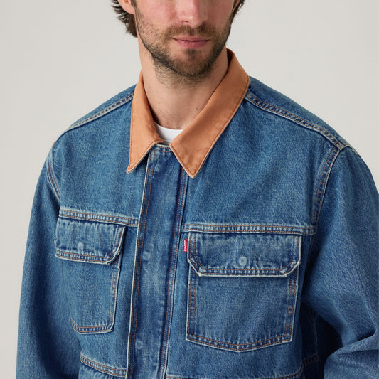 LEVI'S® MEN'S EAST PORT JACKET - MED INDIGO - WORN IN