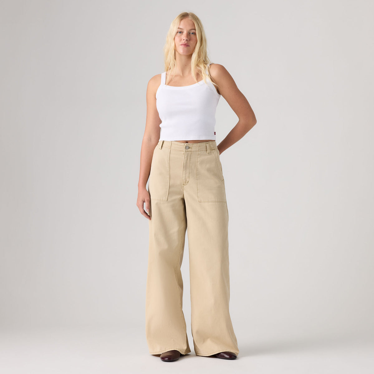 LEVI'S® WOMEN'S CINCH WIDE-LEG FATIGUE PANTS - GREEN