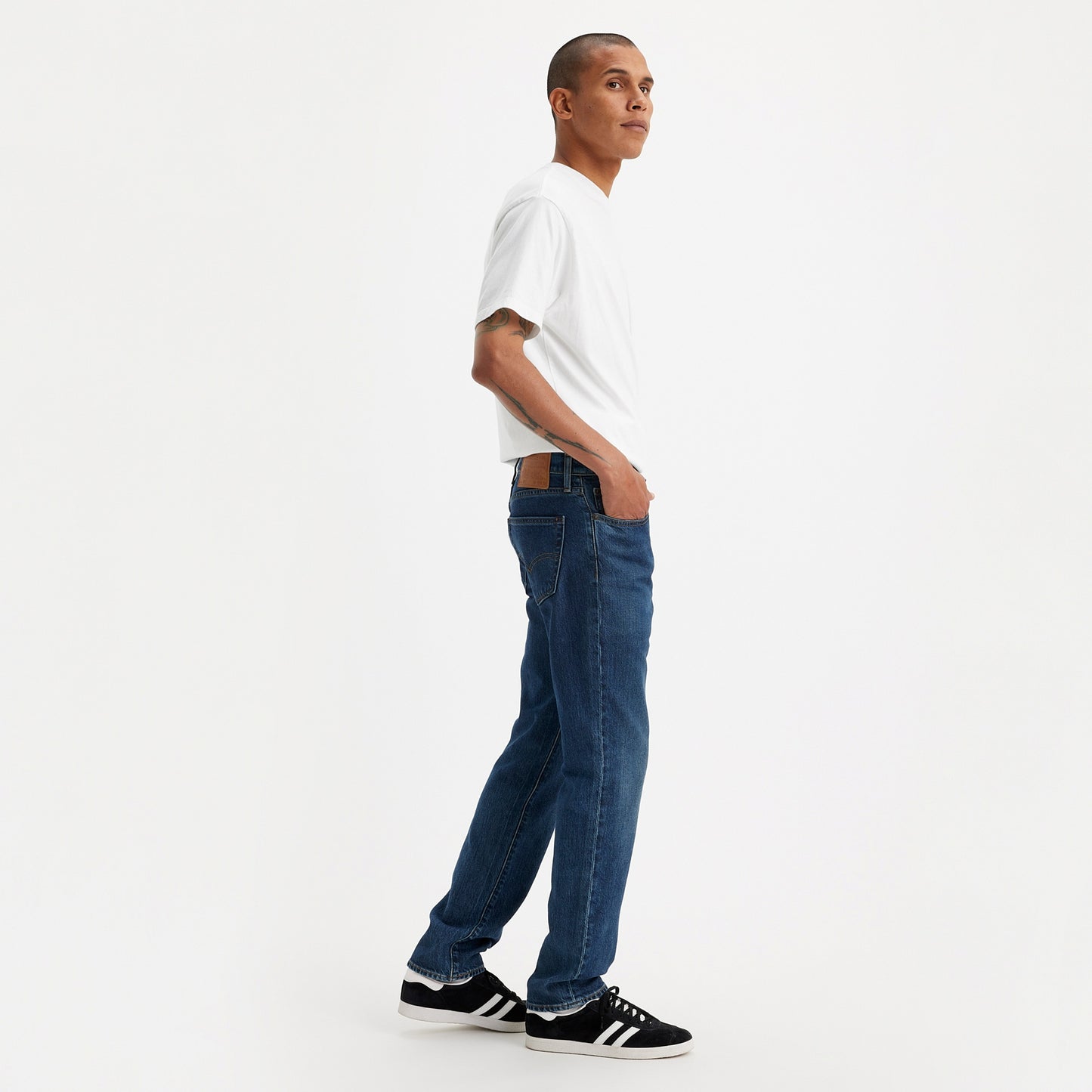 511™ SLIM FIT JEANS - DARK INDIGO - WORN IN