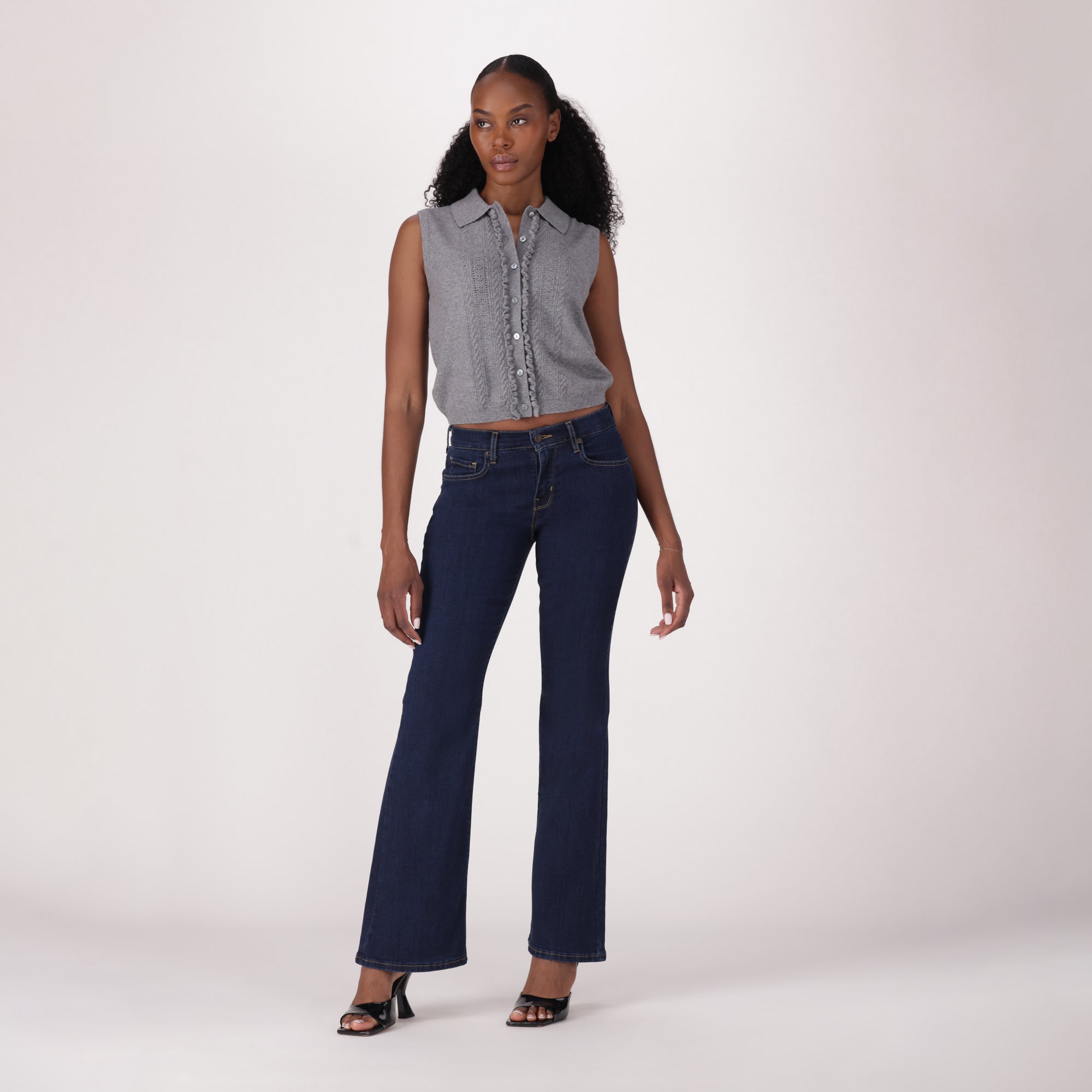 LEVI'S® WOMEN'S CURVY FLARE - DARK INDIGO - FLAT FINISH