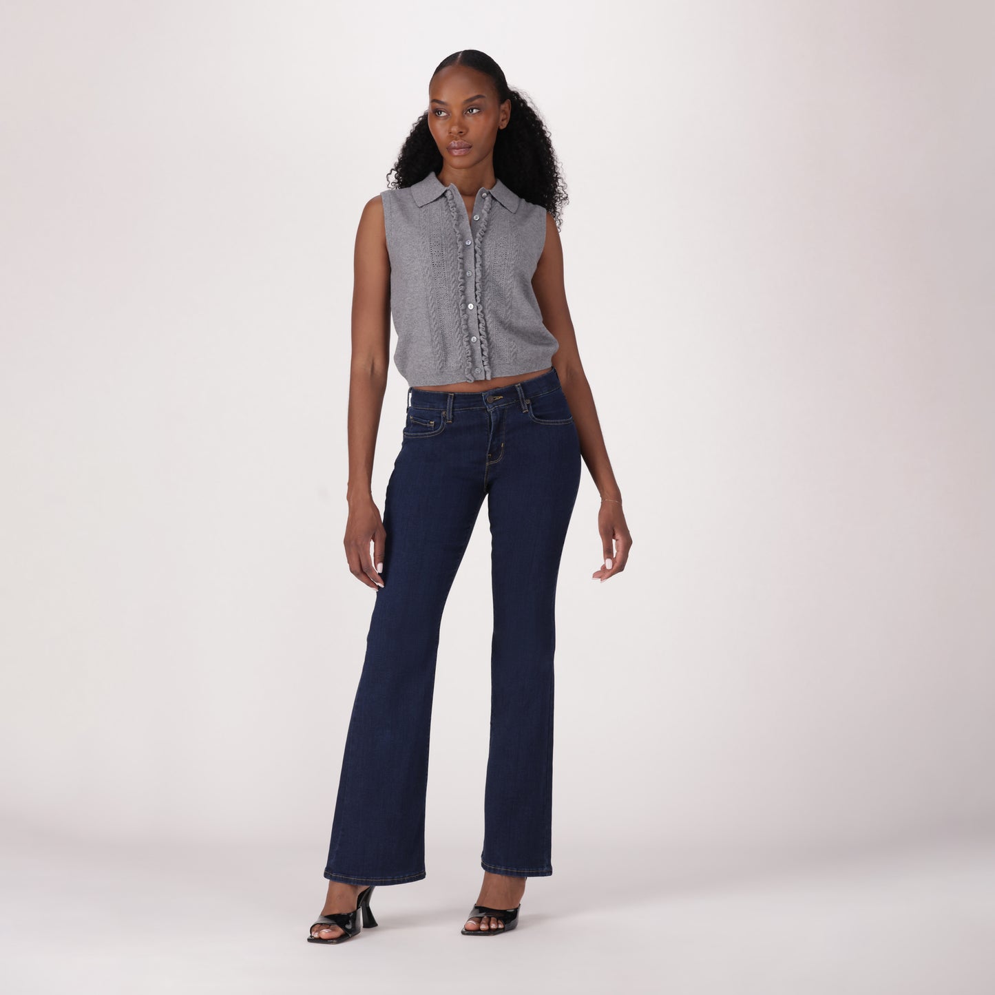 LEVI'S® WOMEN'S CURVY FLARE  - DARK INDIGO - FLAT FINISH