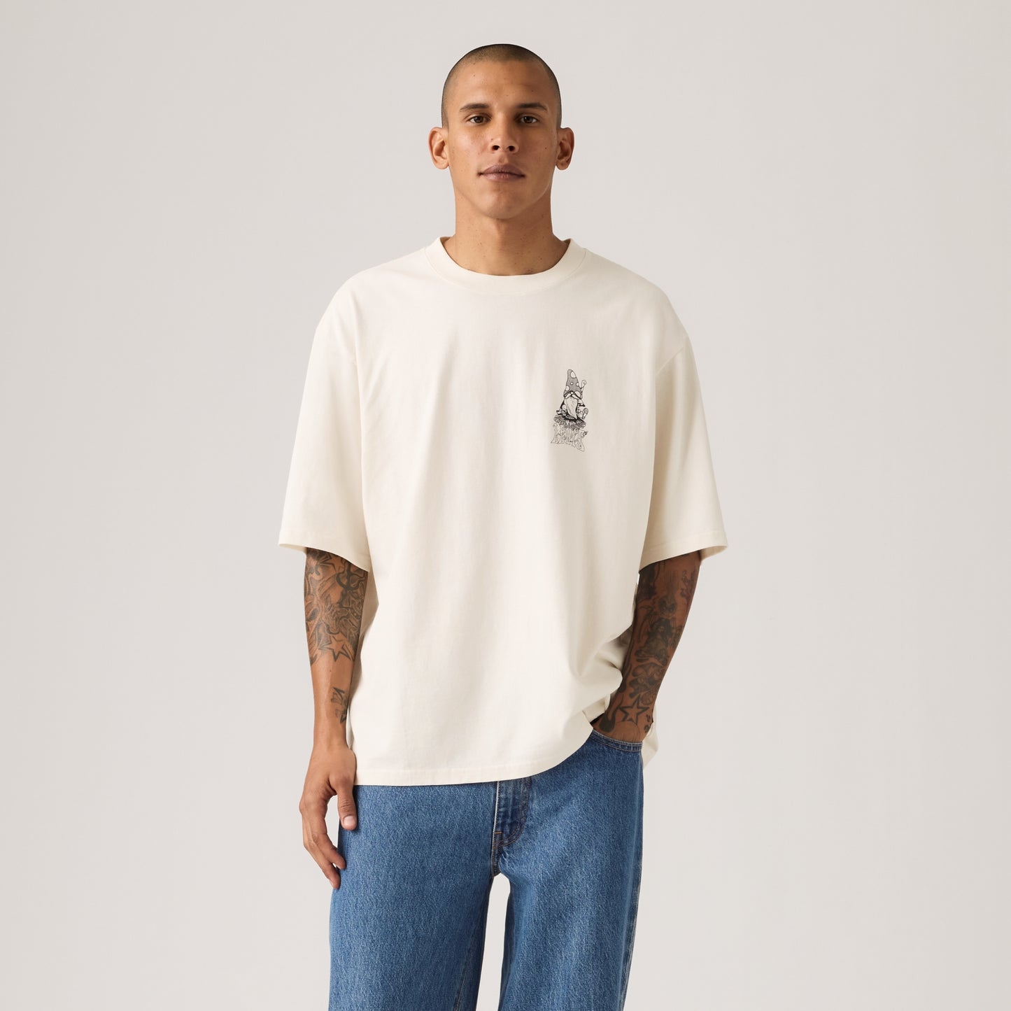 LEVI'S® MEN'S HALF-SLEEVE T-SHIRT - TAN