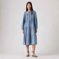 LEVI'S® WOMEN'S SEREN LONG-SLEEVE MIDI DRESS - MULTI COLOUR