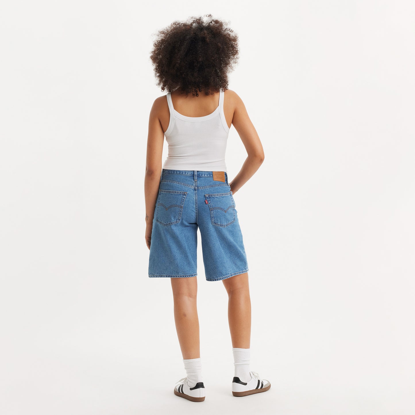 LEVI'S® WOMEN'S BAGGY DAD JORTS - DARK INDIGO - FLAT FINISH