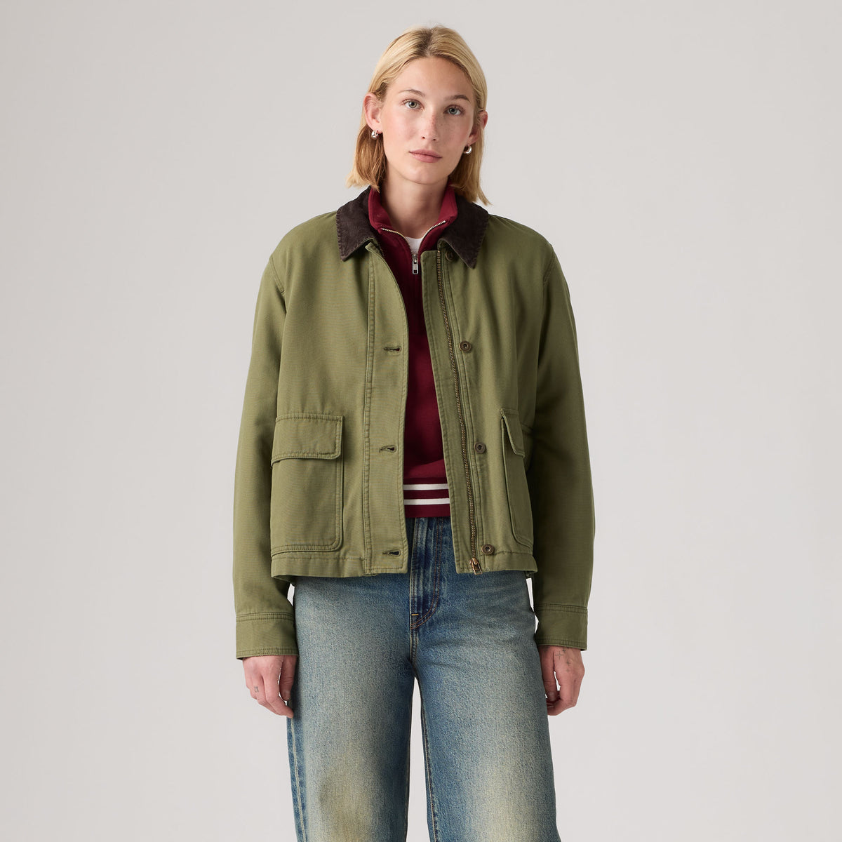 LEVI'S® WOMEN'S BREE CROPPED CHORE JACKET - MULTI-COLOR