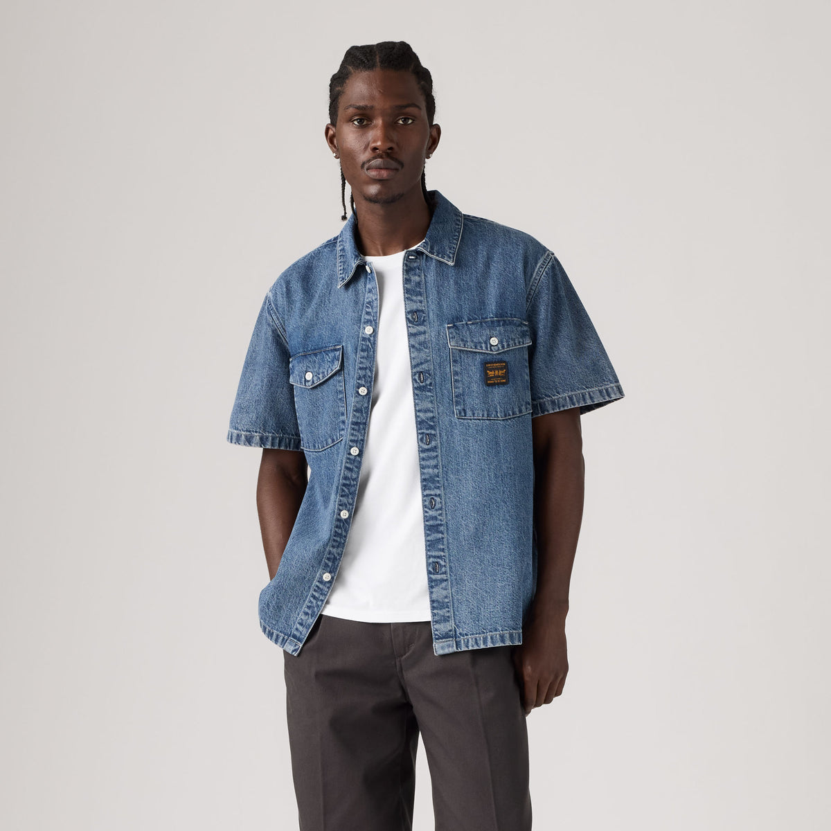 LEVI'S® MEN'S LONG-SLEEVE WORKER SHIRT - MULTI-COLOR