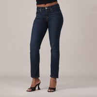 Levi's® Women's Curvy Straight - Dark Indigo - Worn In