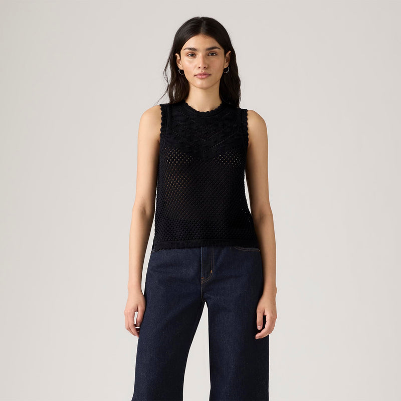 LEVI'S® WOMEN'S ADRIENNE CROCHET TANK - BLACK
