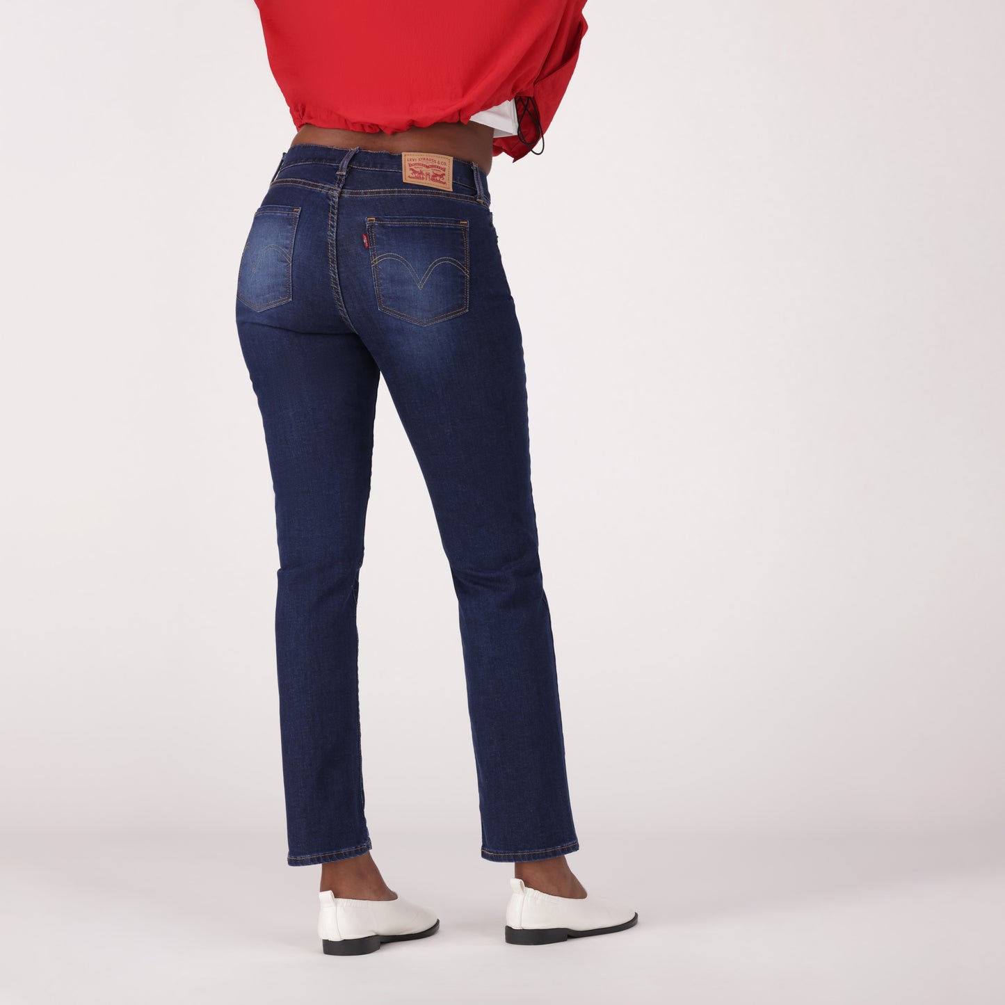 LEVI'S® WOMEN'S CURVY STRAIGHT  - DARK INDIGO - WORN IN