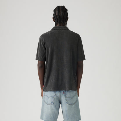 LEVI'S® MEN'S TERRY POCKET POLO - BLACK
