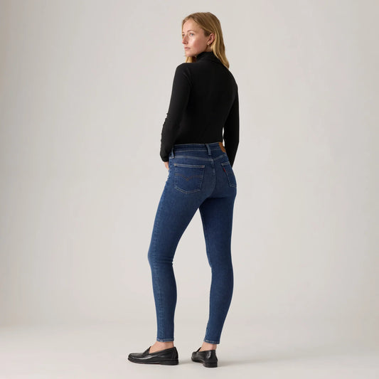 LEVI’S® WOMEN'S 721 HIGH-RISE SKINNY JEANS - DARK INDIGO - WORN IN