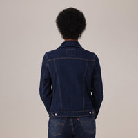 LEVI’S® WOMEN'S ORIGINAL TRUCKER JACKET - DARK INDIGO - FLAT FINISH