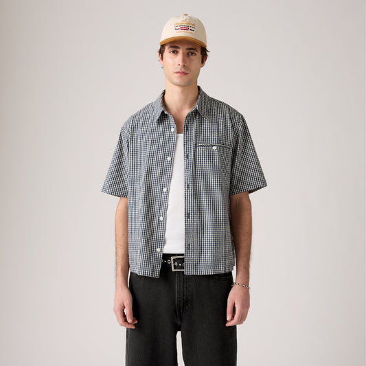 LEVI'S® MEN'S SHORT-SLEEVE ZANDT CROPPED SHIRT - MULTI COLOUR