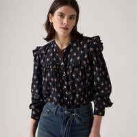 LEVI'S® WOMEN'S GIANNA LONG-SLEEVE BLOUSE - MULTI COLOUR