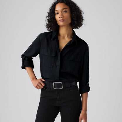 LEVI'S® WOMEN'S ELAINE UTILITY SHIRT - BLACK