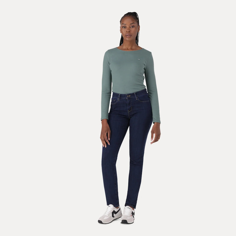 LEVI'S® WOMEN'S CURVY STRAIGHT  - DARK INDIGO - FLAT FINISH