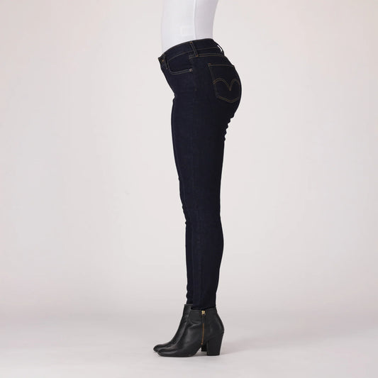 LEVI'S® WOMEN'S CURVY SUPER SKINNY - DARK INDIGO - FLAT FINISH