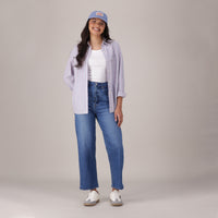 LEVI'S® WOMEN'S RIBCAGE STRAIGHT ANKLE JEANS - MED INDIGO - WORN IN