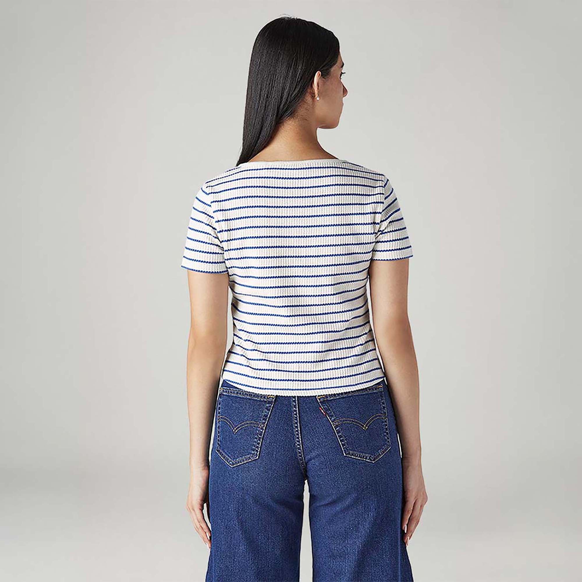 LEVI'S® WOMEN'S STRIPED SLIM FIT TOP - MULTI-COLOR