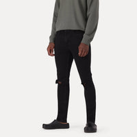 SKINNY TAPER FIT JEANS - BLACK