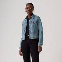 LEVI’S® WOMEN'S ORIGINAL TRUCKER JACKET - MED INDIGO - WORN IN