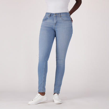 LEVI'S® WOMEN'S CURVY SKINNY  - MED INDIGO - WORN IN