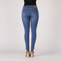 LEVI'S® WOMEN'S CURVY SUPER SKINNY - MED INDIGO - WORN IN
