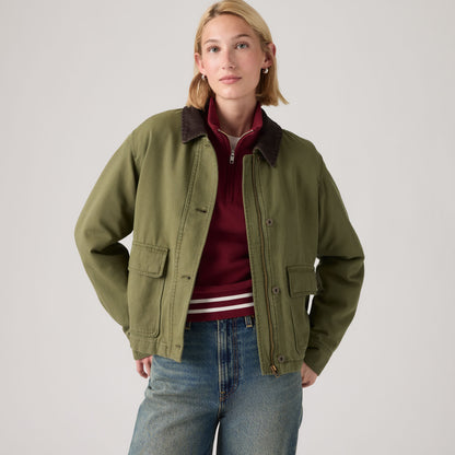 LEVI'S® WOMEN'S BREE CROPPED CHORE JACKET - MULTI-COLOR