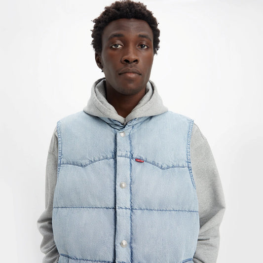 WESTERN SUPER PUFFER VEST - BLUE