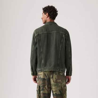 LEVI'S® MEN'S RELAXED TYPE 3 TRUCKER JACKET - MED INDIGO - WORN IN