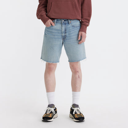 LEVI'S® MEN'S 468 LOOSE SHORTS - LIGHT INDIGO - WORN IN
